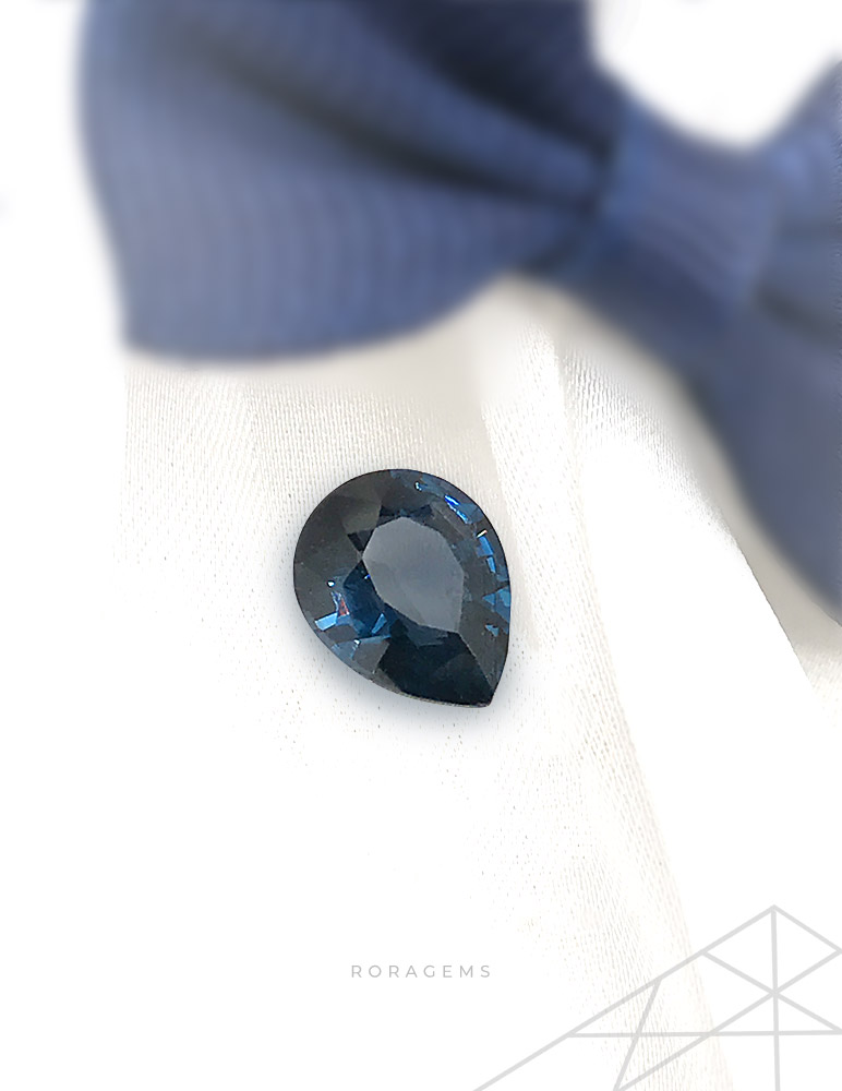 Certified gemstone online - gray purple blue spinel - rora gems