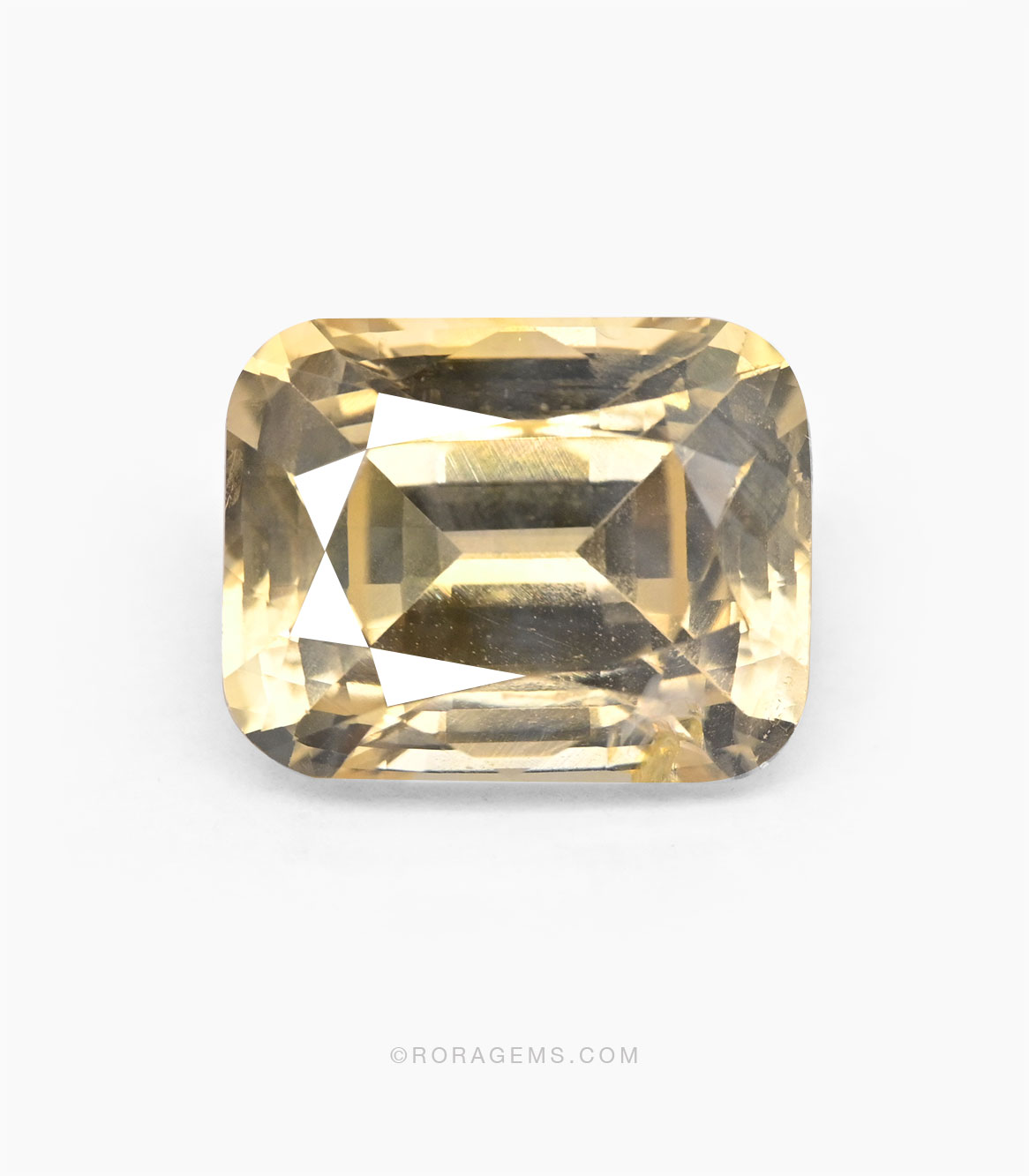 natural-ceylon-yellow-sapphire-cushion-cut 4-carat natural Ceylon yellow sapphire (Pukhraj stone) – unheated Sri Lankan gem for Guru (Jupiter) astrology use. Premium gemstone for wealth, wisdom & success. பொற்கல் புக்க்ராஜ் கல்.