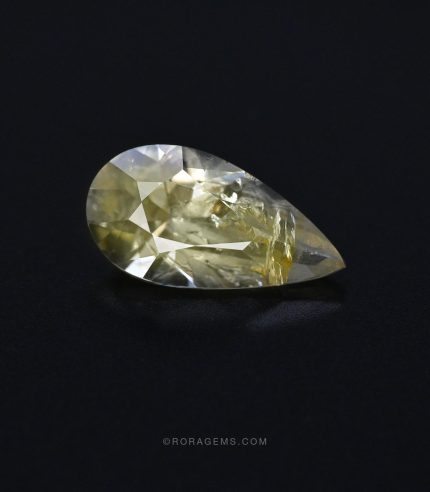 Popular Yellow Sapphire Gemstone – 黄宝石 – untreated pear cut sapphire for gemology study
